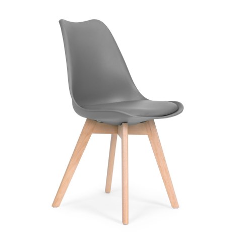 ModernHome Zestaw 4 krzeseł krzesło do salonu jadalni z poduszką Szare ModernHome ModernHome Zestaw 4 krzeseł krzesło do salonu jadalni z poduszką Szare ModernHome