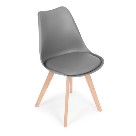 ModernHome Zestaw 4 krzeseł krzesło do salonu jadalni z poduszką Szare ModernHome ModernHome Zestaw 4 krzeseł krzesło do salonu jadalni z poduszką Szare ModernHome