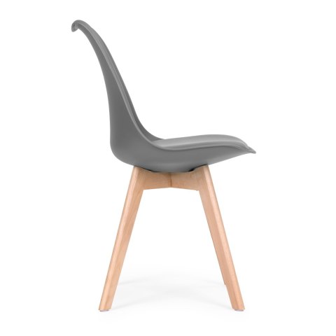 ModernHome Zestaw 4 krzeseł krzesło do salonu jadalni z poduszką Szare ModernHome ModernHome Zestaw 4 krzeseł krzesło do salonu jadalni z poduszką Szare ModernHome