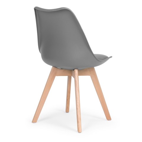 ModernHome Zestaw 4 krzeseł krzesło do salonu jadalni z poduszką Szare ModernHome ModernHome Zestaw 4 krzeseł krzesło do salonu jadalni z poduszką Szare ModernHome